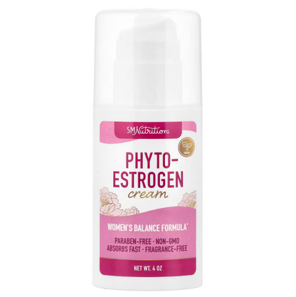 Crema de fitoestrógenos diseñada para el equilibrio hormonal femenino.
