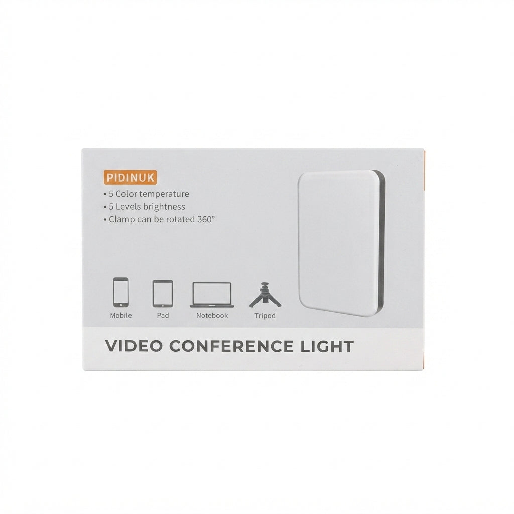 Luz LED portátil para videoconferencias.