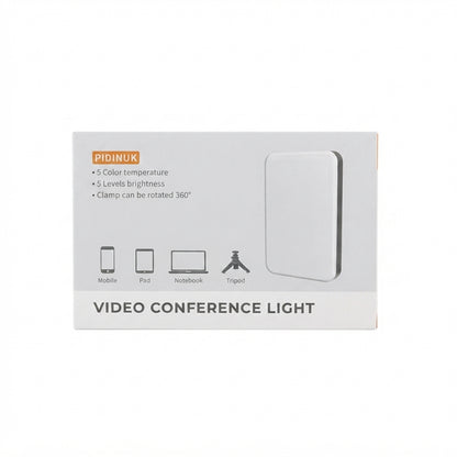 Luz LED portátil para videoconferencias.