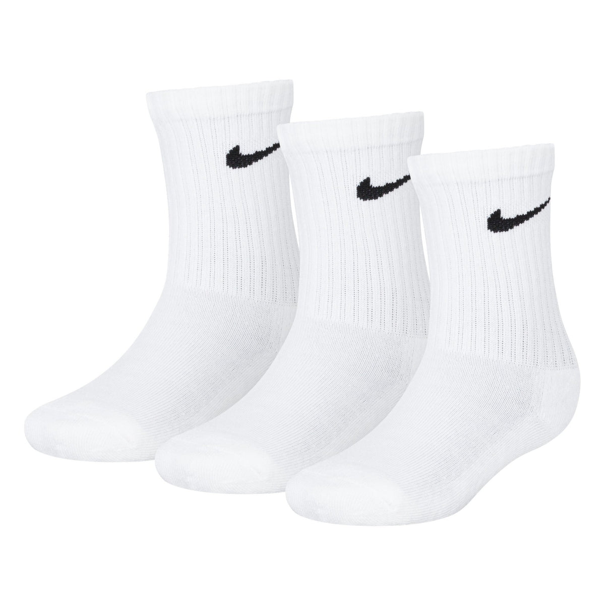 Set de 3 pares de medias deportivas blancas de caña media.