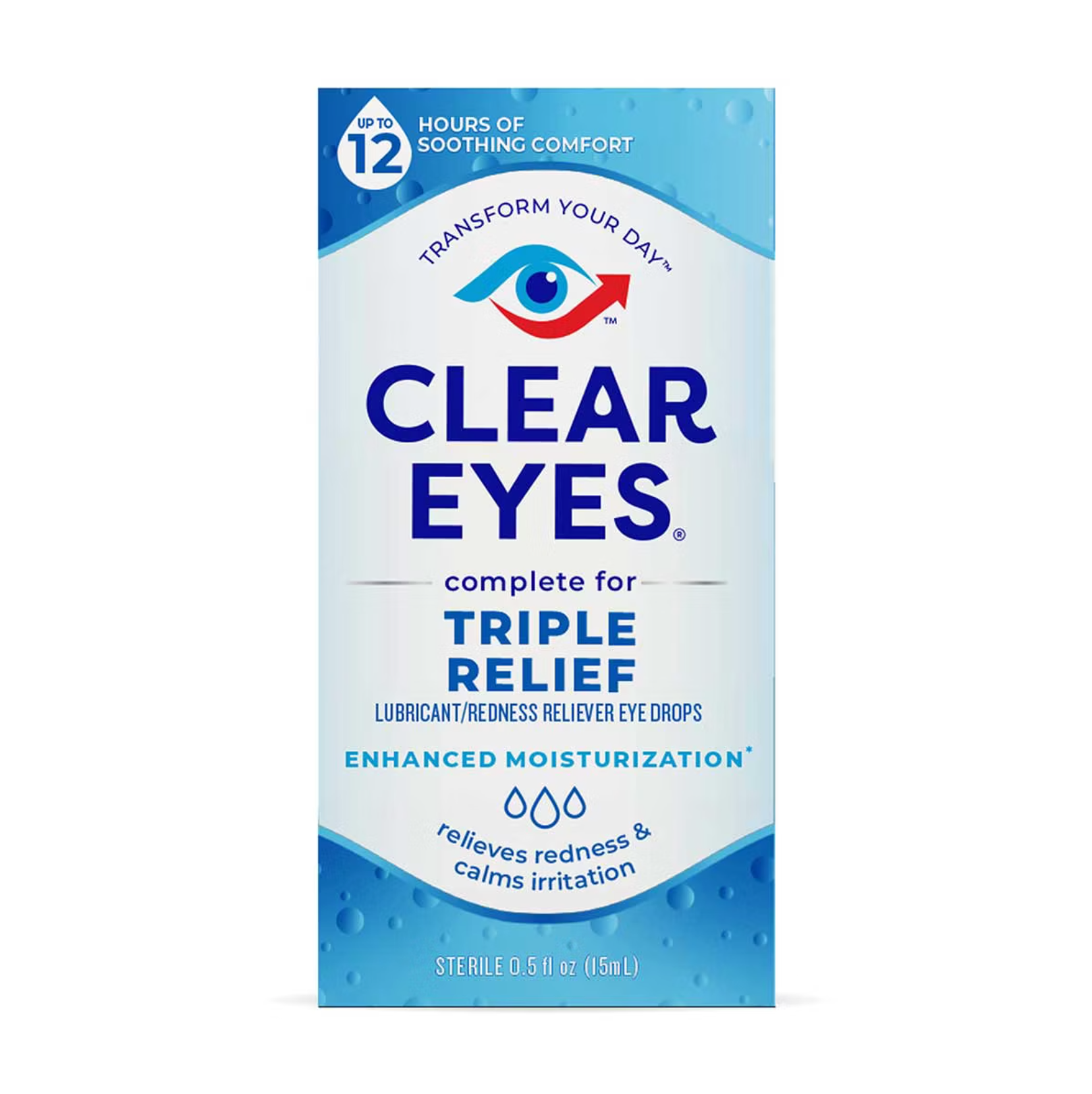 Clear Eyes Triple Relief Lubricant Eye Drops, 5 ml