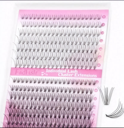 Bandeja de extensiones de pestañas individuales mixtas