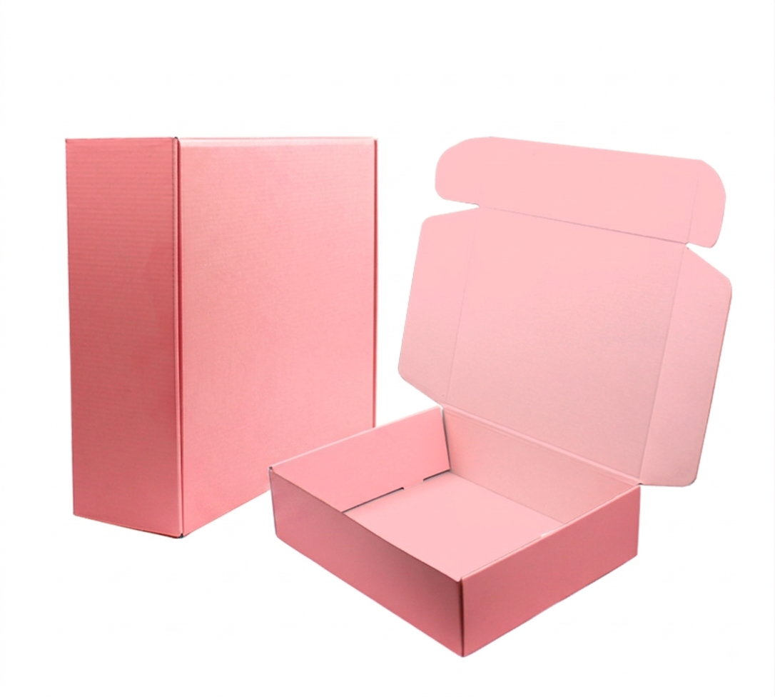 Cajas de regalo de cartón corrugado, 9x6x2" 20 pack, rosado.