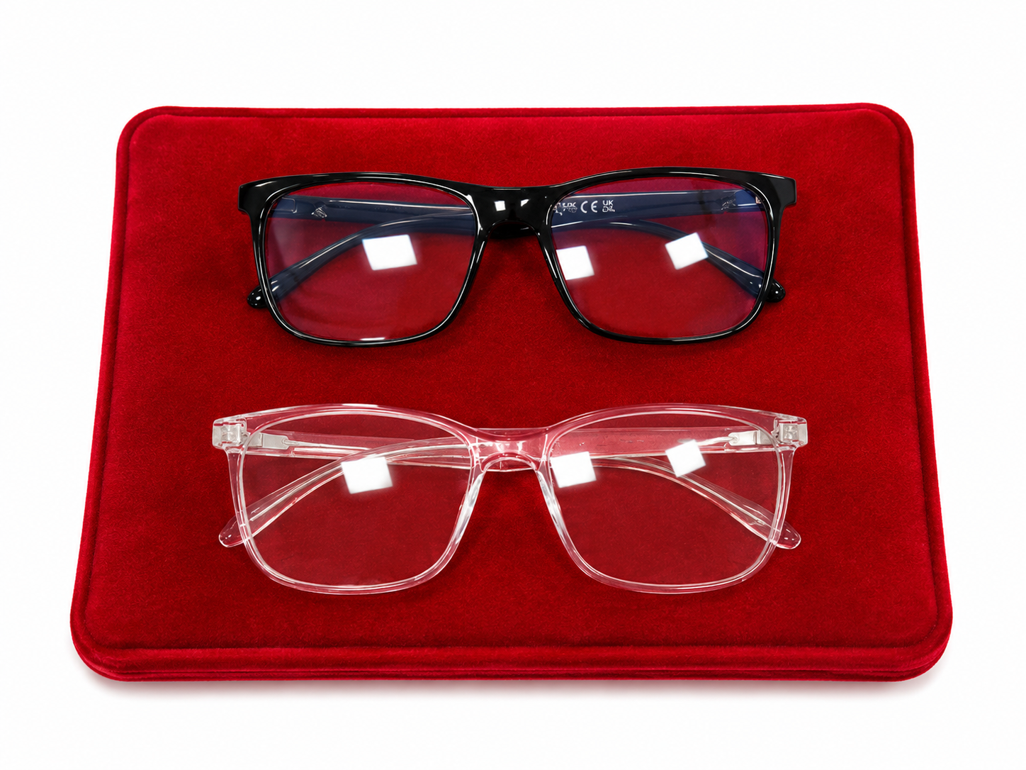 Set de Gafas con Filtro de Luz Azul Transparentes y Negras.