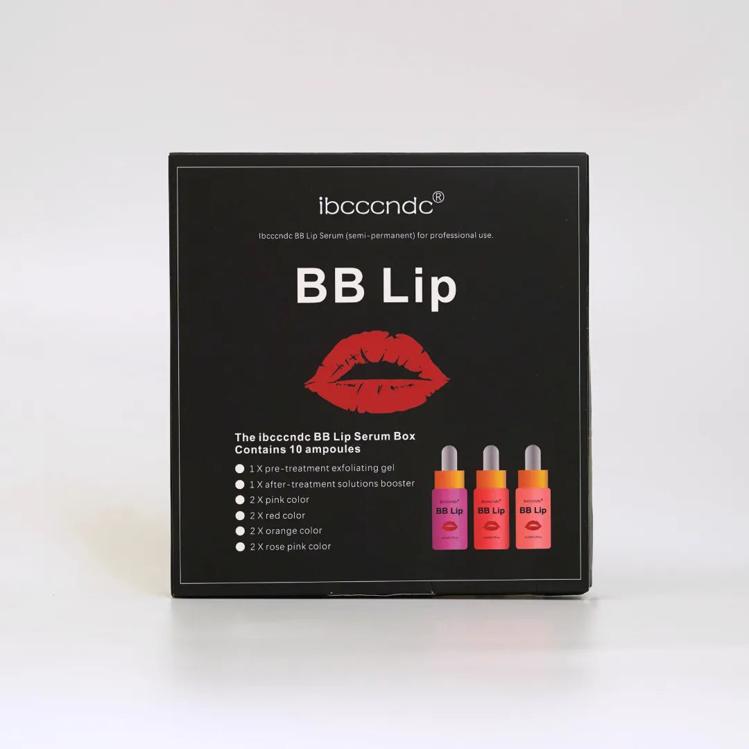 Kit profesional de 10 ampollas diseñado para tratamientos de micropigmentación semipermanente en labios.