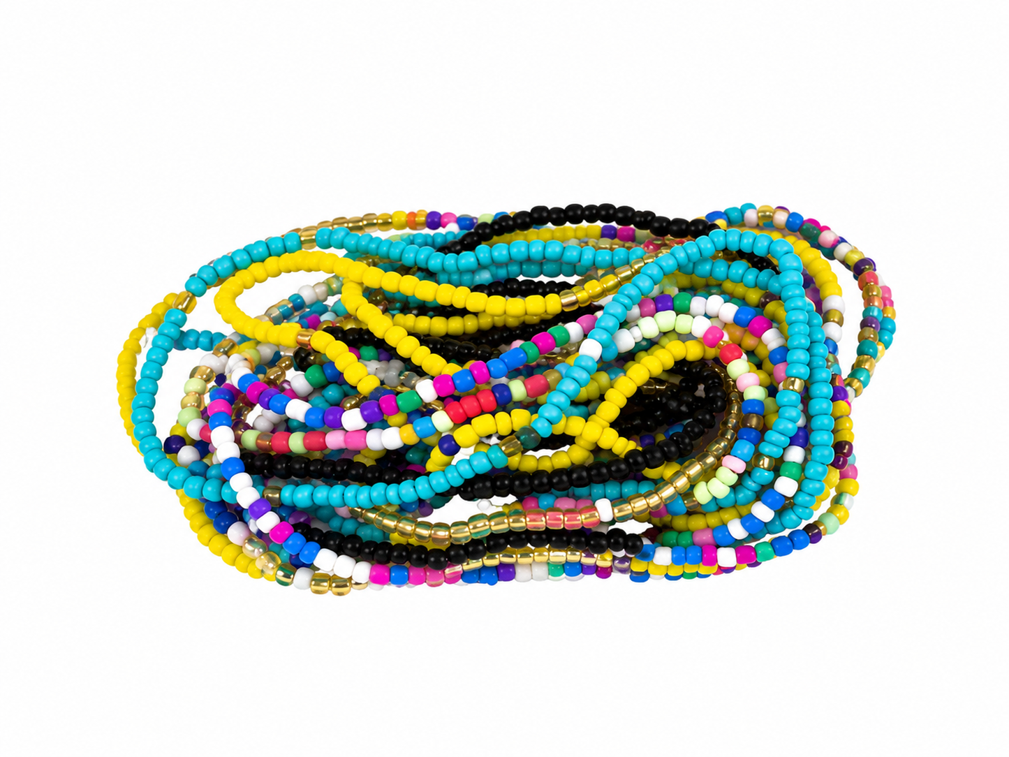 Pulseras Elásticas de Cuentas Multicolor para Mujer y Adolescente.