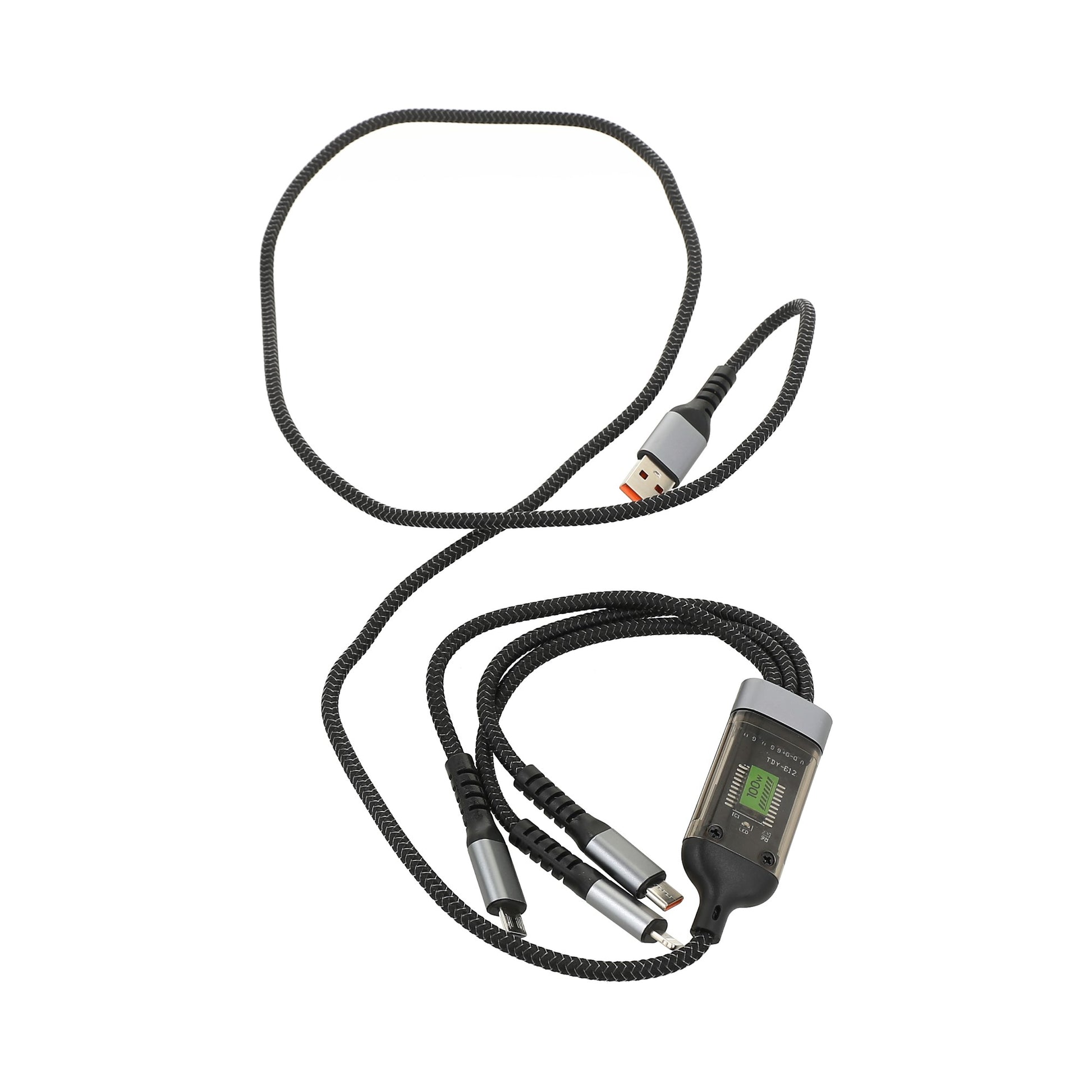 Cables de datos y carga super rapida 3 en 1 de 100W