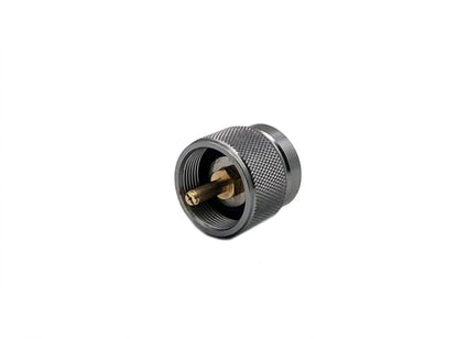 Adaptador de Campingmoon conecta un tanque de propano de 1 libra a dispositivos con válvula Lindal EN417.