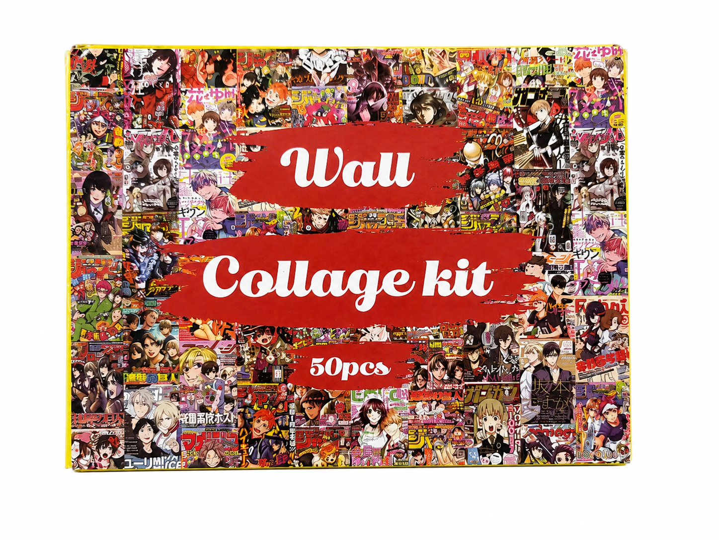 Kit de collage para pared con 50 tarjetas de ilustraciones estilo anime y manga.