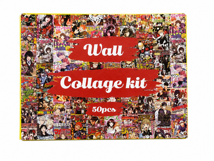 Kit de collage para pared con 50 tarjetas de ilustraciones estilo anime y manga.