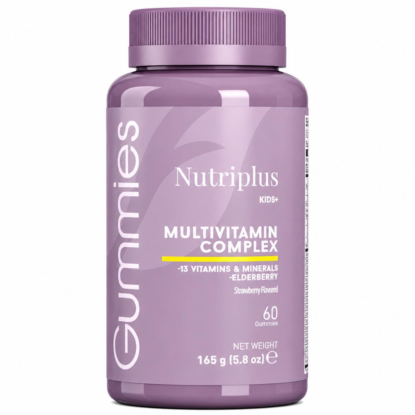 Suplemento Nutriplus Kids+ de Farmasi contiene 13 vitaminas y minerales esenciales, además de extracto de saúco.