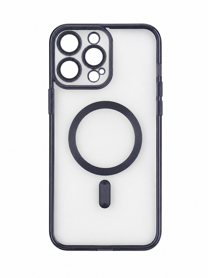 Funda magnética transparente compatible con iPhone 13 Pro Max con protección para cámara.