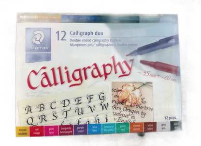 Marcadores de doble punta para caligrafía.