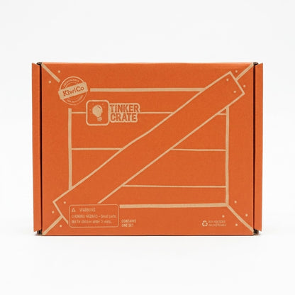 Caja de KiwiCo Tinker Crate diseñada para proyectos educativos STEM.