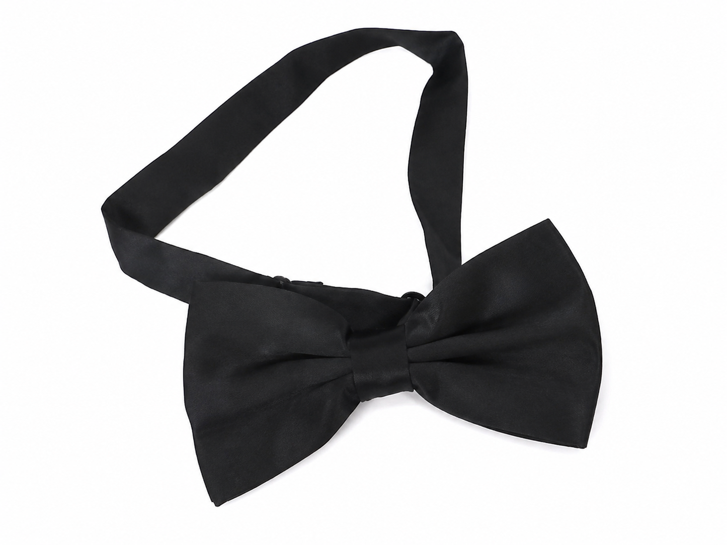 Corbatín Negro Preanudado con Banda Ajustable para Vestimenta Formal.
