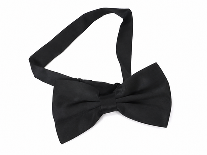 Corbatín Negro Preanudado con Banda Ajustable para Vestimenta Formal.