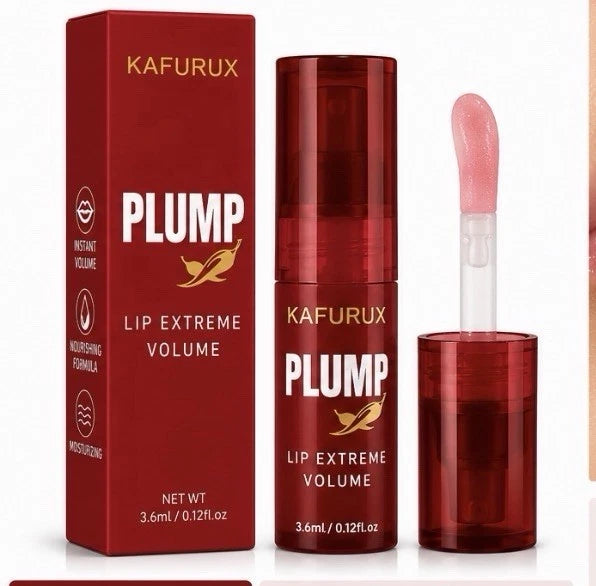 Aceite voluminizador de labios de la marca Kafurux, diseñado para dar volumen extremo.