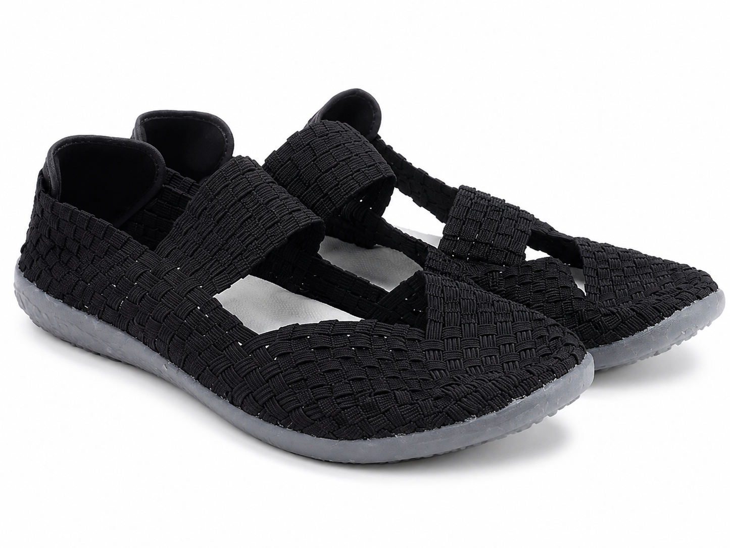 Zapatos casuales tejidos elásticos para mujer, talla 40.