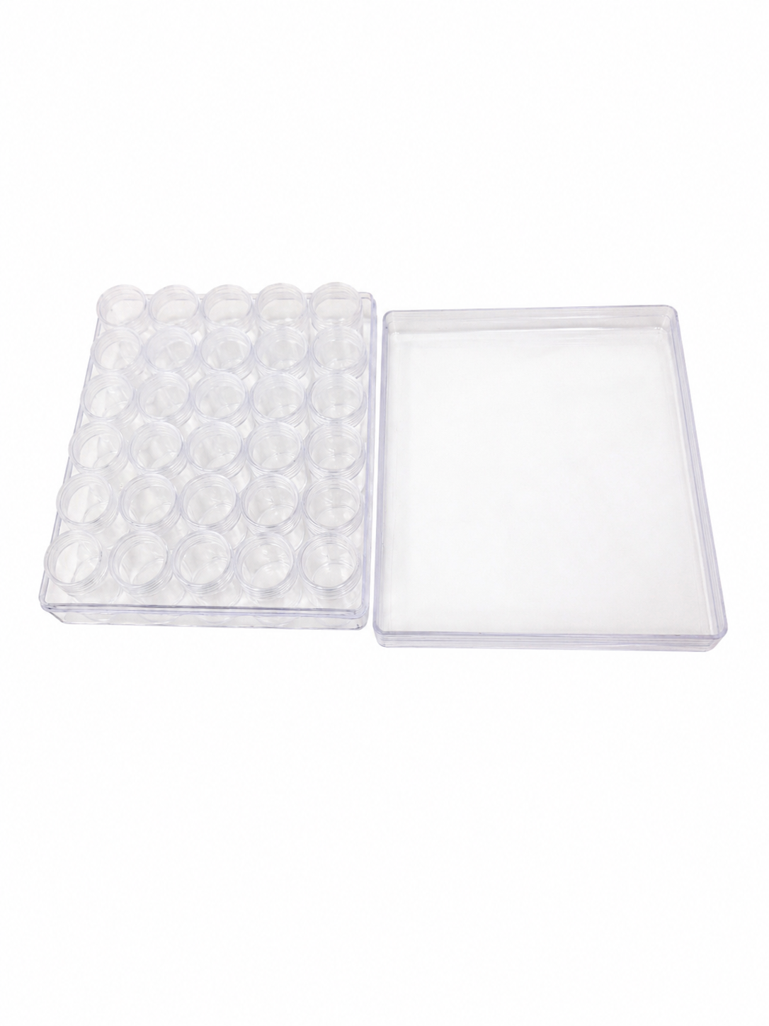 Organizador Transparente con 30 Envases para Pintura Diamante y Manualidades.