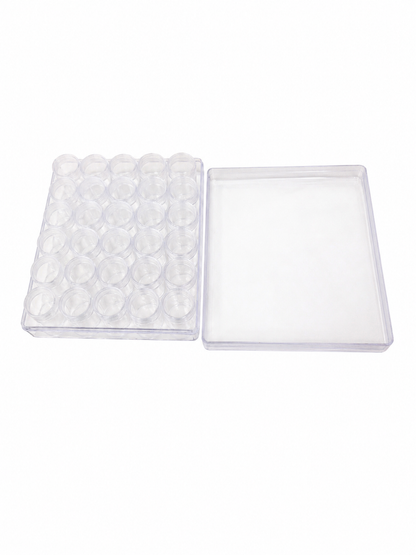 Organizador Transparente con 30 Envases para Pintura Diamante y Manualidades.