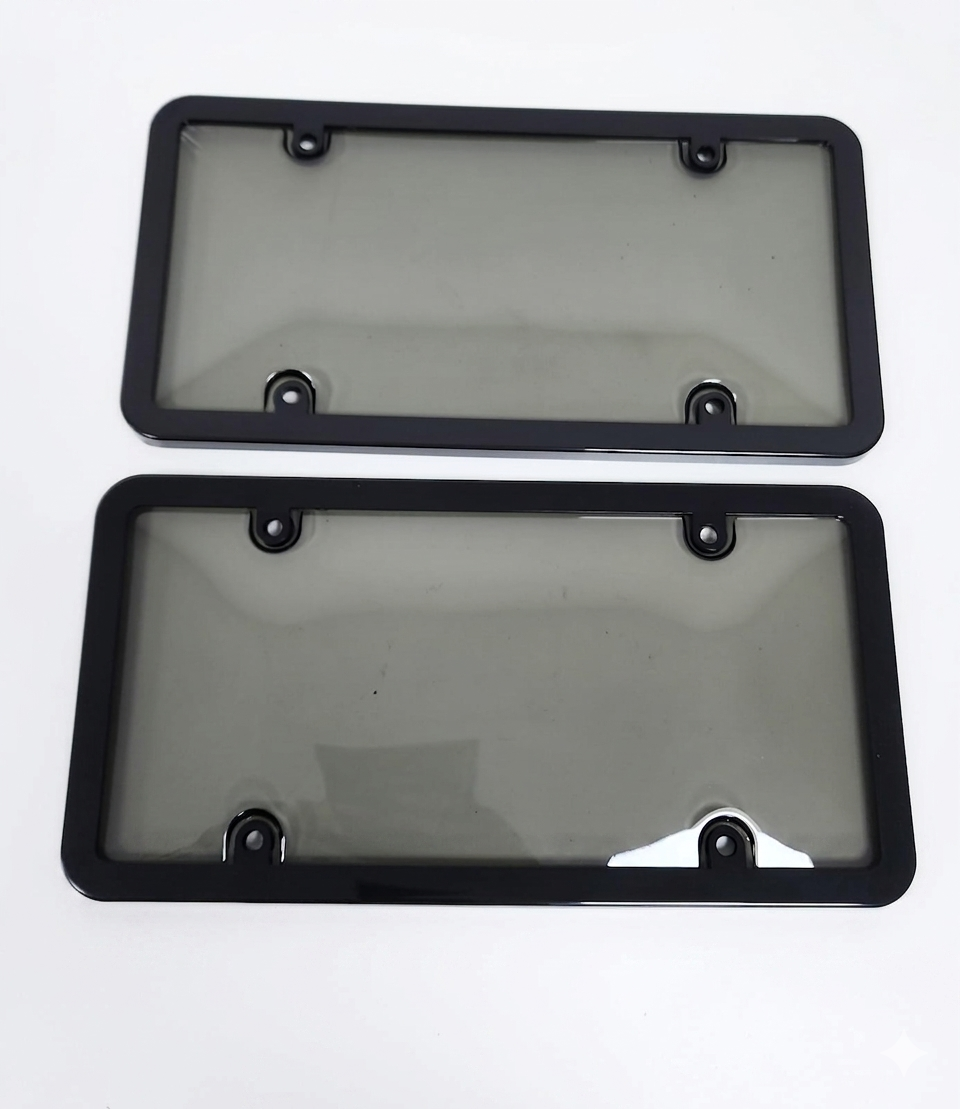 Porta placas ahumados universales para vehículo, set x2.