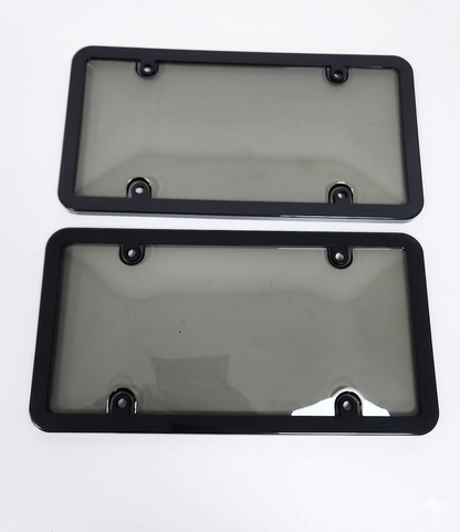 Porta placas ahumados universales para vehículo, set x2.