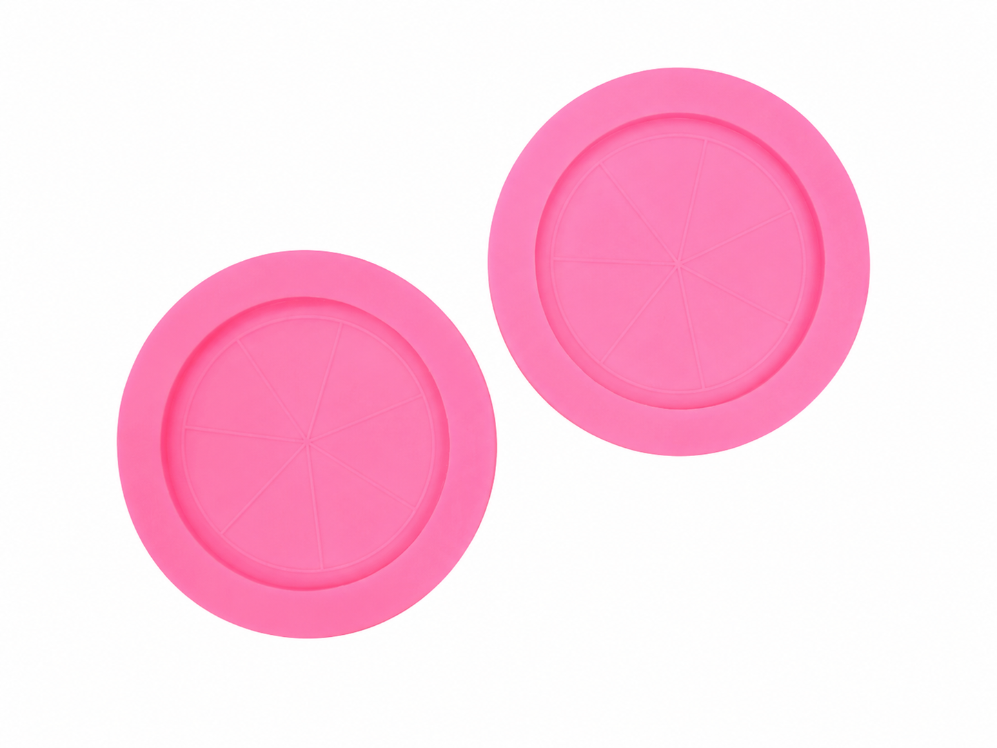 Set de moldes redondos de silicona reutilizables para manualidades y resina.