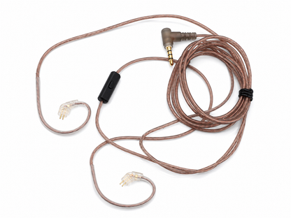 Cable de repuesto para audífonos con cobre libre de oxígeno, conector Jack de 3.5 mm y micrófono integrado.