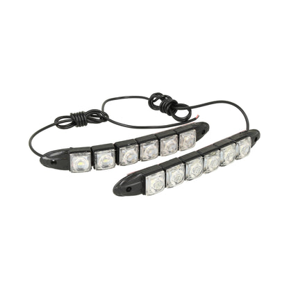 kit 2 luces Diurnas Universales, 12v blanco frio ip65 luz antinieblas led protectora