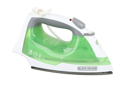 Plancha de vapor compacta, modelo Easy Steam, en color verde y blanco