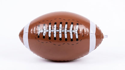 Balón de fútbol americano inflable de plástico, ideal para fiestas y decoración.