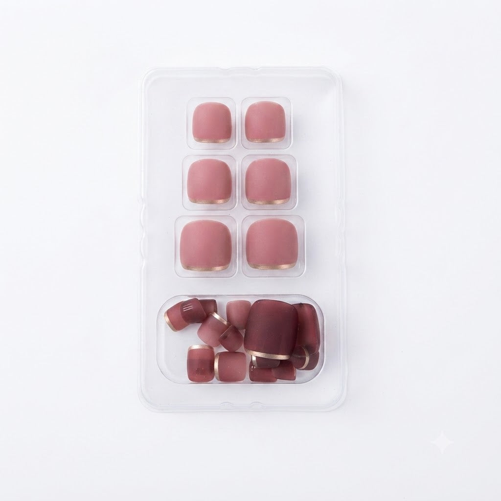 Kit de uñas postizas tipo press-on para pies