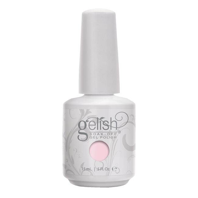 Esmalte de uñas en gel color rosa claro.