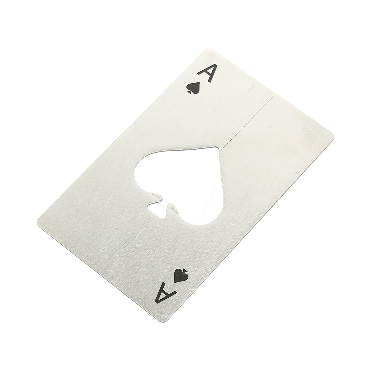 abridor de botellas de acero inoxidable con diseño de "Ace of Spades"