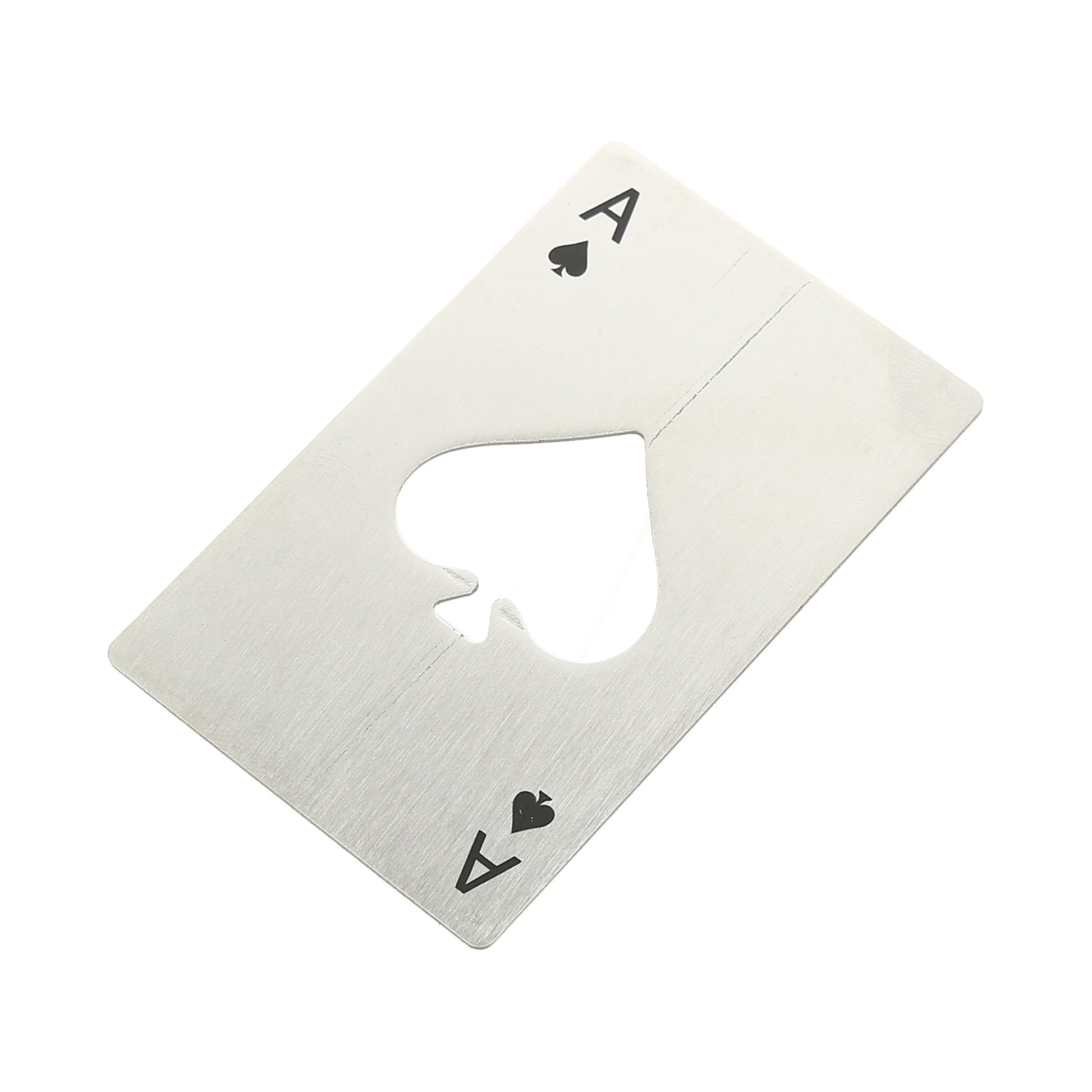 abridor de botellas de acero inoxidable con diseño de "Ace of Spades"