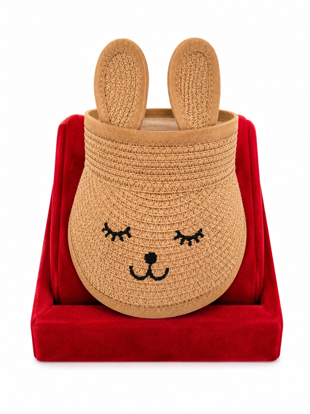 Sombrero Visera Infantil con Diseño de Conejo y Orejas Decorativas.