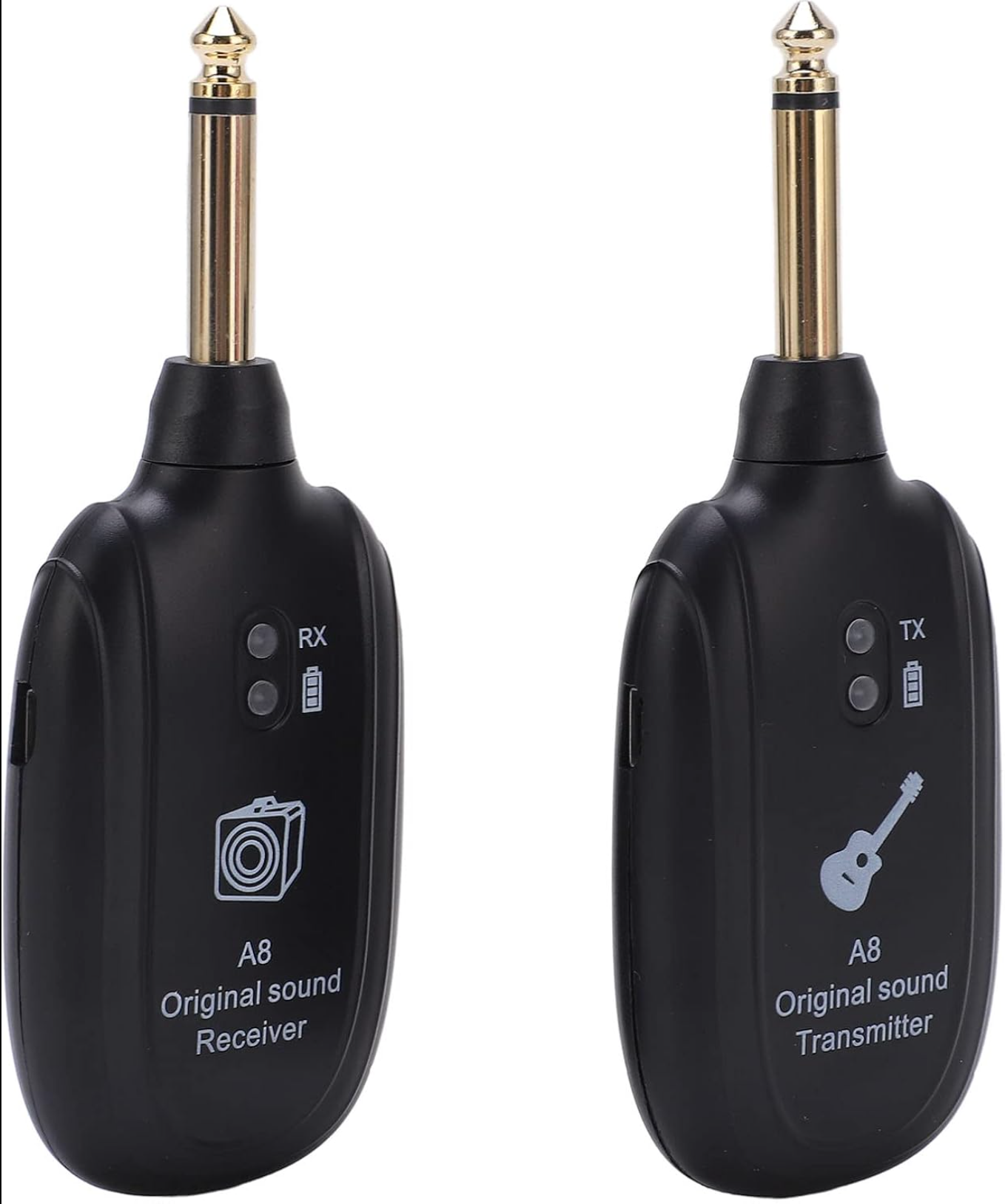 Sistema inalámbrico UHF modelo A8 Original Sound para instrumentos como guitarra o bajo electrico.