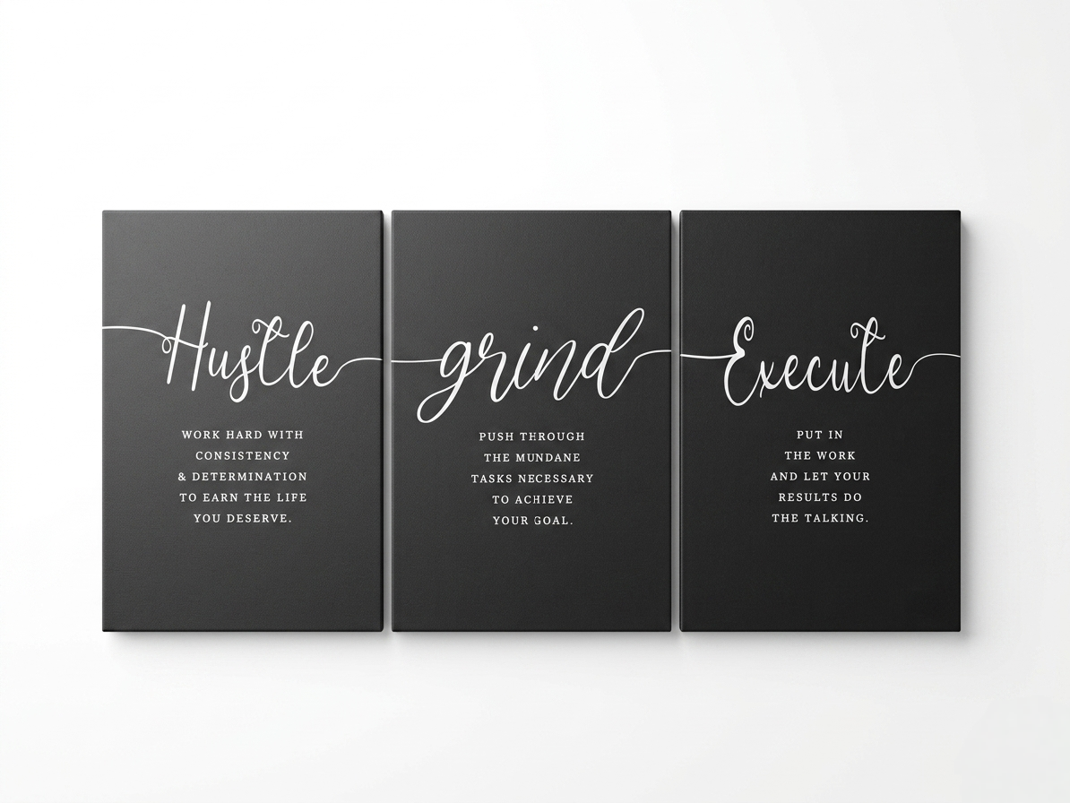 3 paneles de arte de pared motivacional, citas inspiradoras.