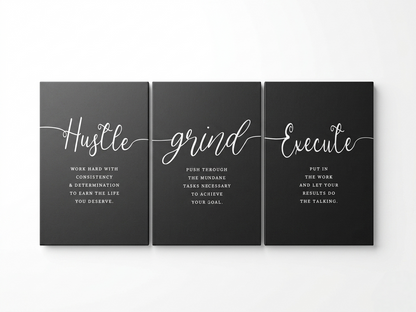 3 paneles de arte de pared motivacional, citas inspiradoras.