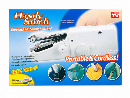 Máquina de Coser Portátil de Mano Inalámbrica para Reparaciones Rápidas.