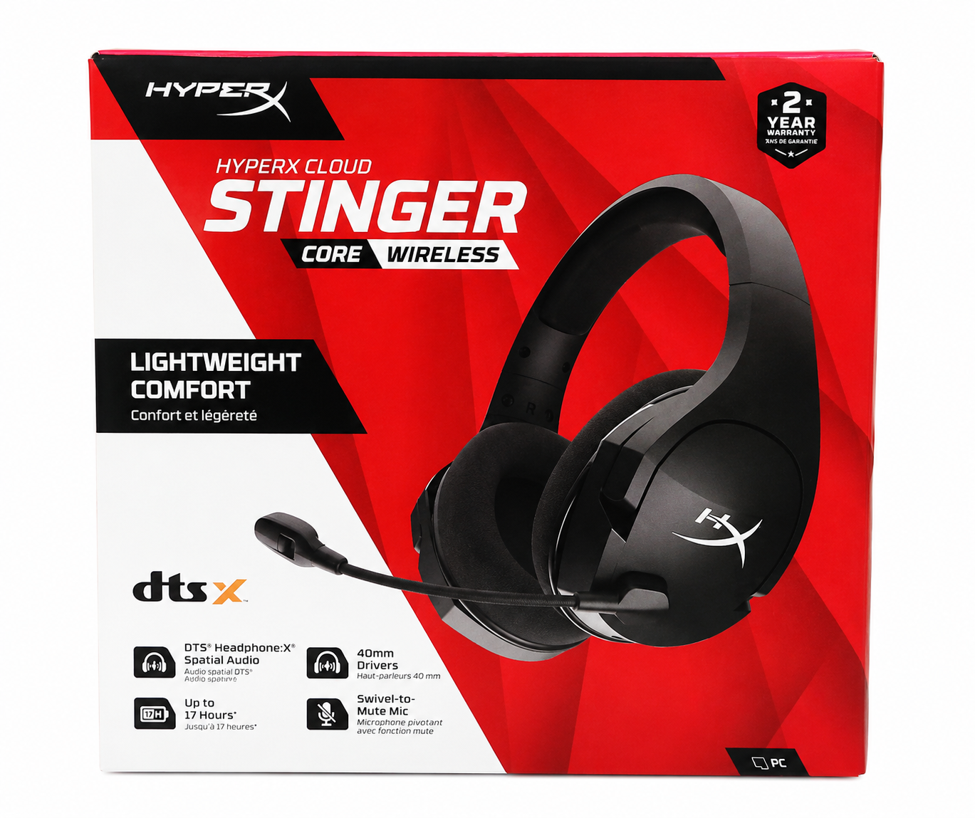 Audífonos inalámbricos para gaming modelo Cloud Stinger Core Wireless con micrófono para PC.