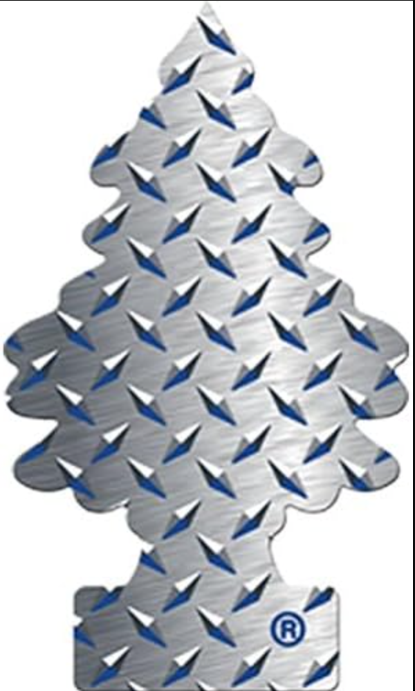 LITTLE TREES Pure Steel aromatizante para vehiculos, 6 Pack