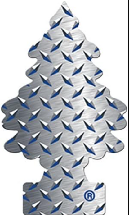 LITTLE TREES Pure Steel aromatizante para vehiculos, 6 Pack