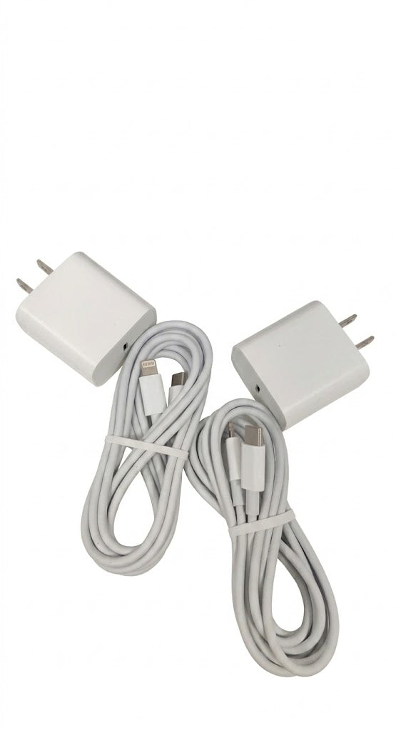 Pack de 2 cargadore de iphone.