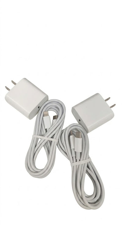Pack de 2 cargadore de iphone.