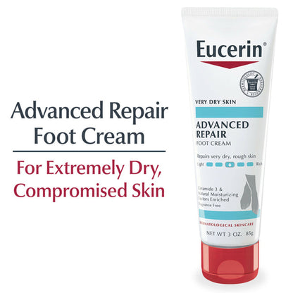 Crema para pies formulada para piel extremadamente seca y agrietada.