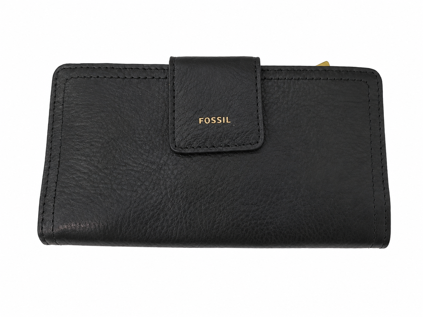 Cartera Fossil para Mujer de Cuero Negro – Billetera Elegante con Cierre y Diseño Premium.