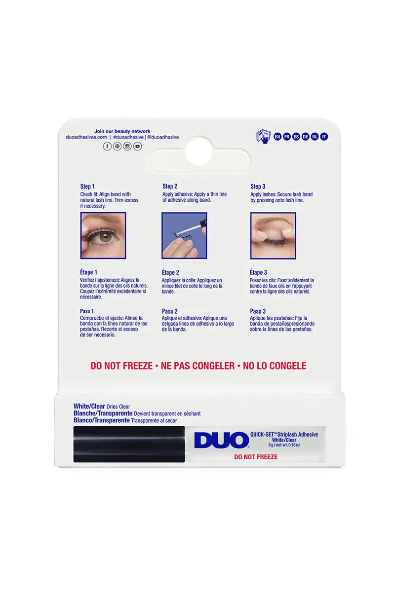 Adhesivo para pestañas, específicamente el modelo "Quick-Set".